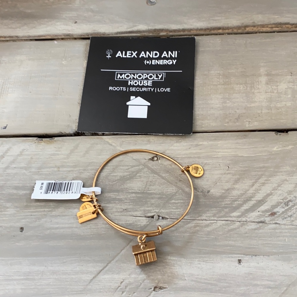 NWT ALEX AND ANI Monopoly House Bracelet Gold